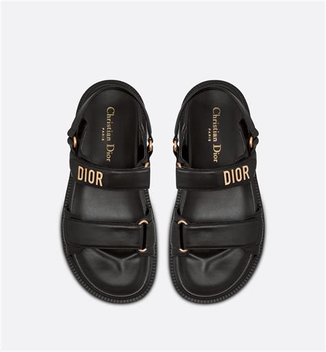 Dioract Sandal Black Lambskin .